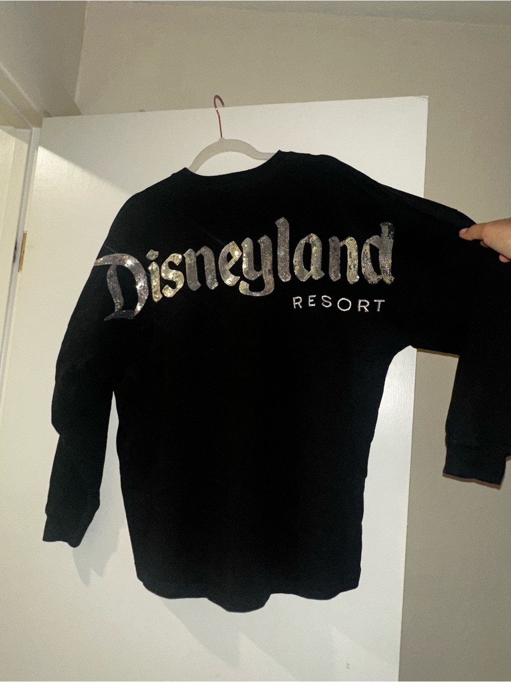 Disney Black Tee with Silver Sequin 'D' Logo - Picture 3 of 3